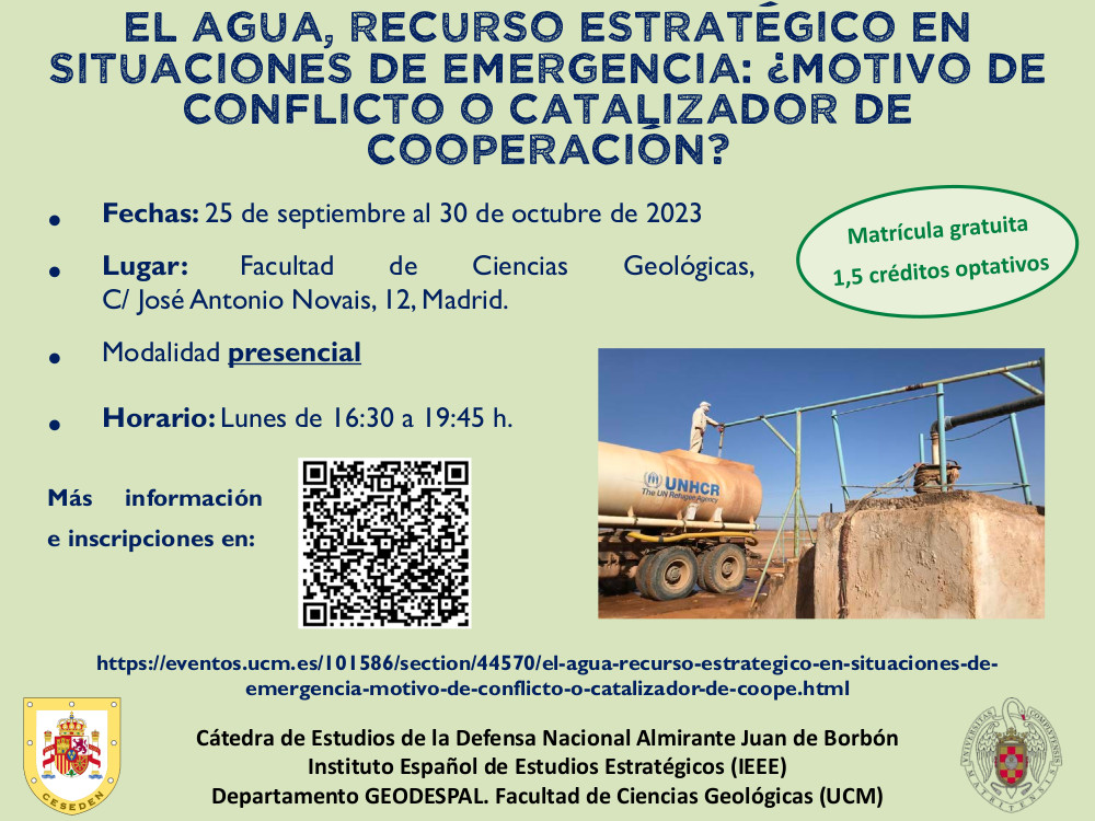 El agua, recurso estratégico en situaciones de emergencia: ¿motivo de conflicto o catalizador de cooperación?